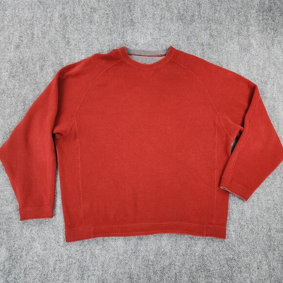 Tommy Bahama Sweater Mens XL Red Gray Reversible Long Sleeve Island Zone Flip - Picture 1 of 16